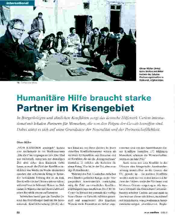 Vorschauseite 1: Hilfe braucht starke Partner im Krisengebiet