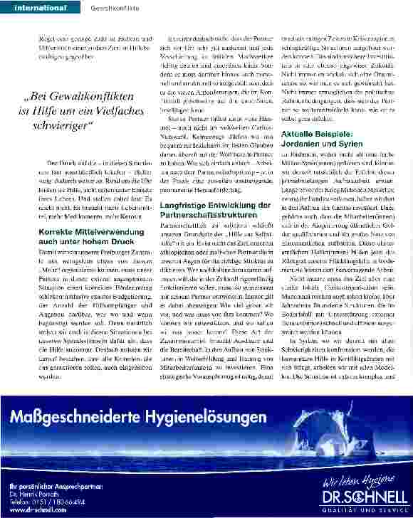 Vorschauseite 3: Hilfe braucht starke Partner im Krisengebiet