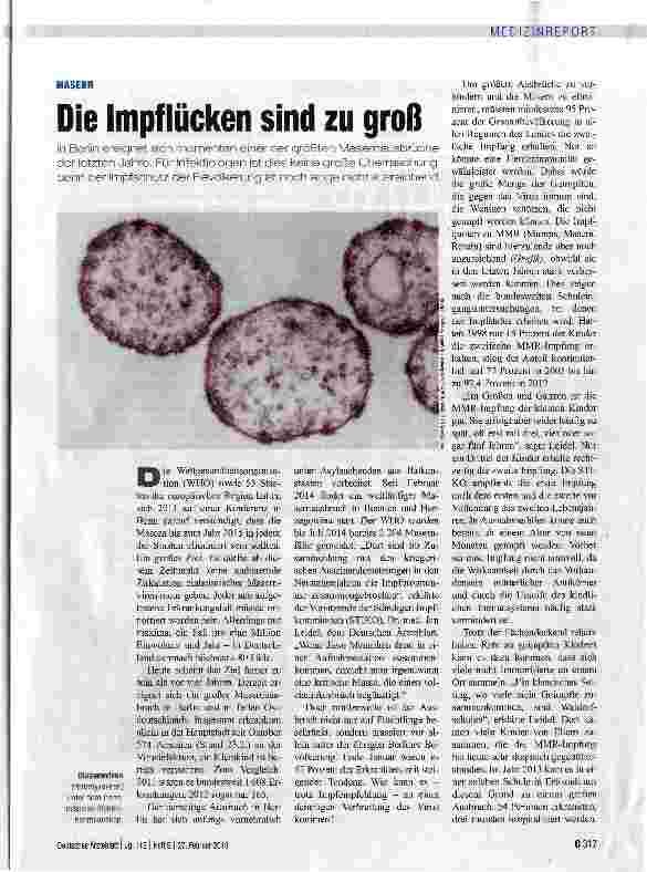 Vorschauseite 1: Die Impflücken sind zu groß