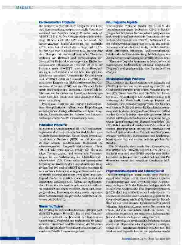 Vorschauseite 6: Langzeitnachsorge nach allogener Stammzelltransplantation