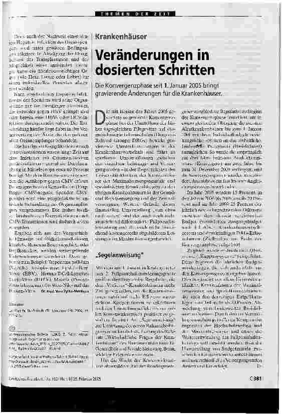 Vorschauseite 3: Ein geringes Restrisiko bleibt bestehenInfektionen durch Organspende
