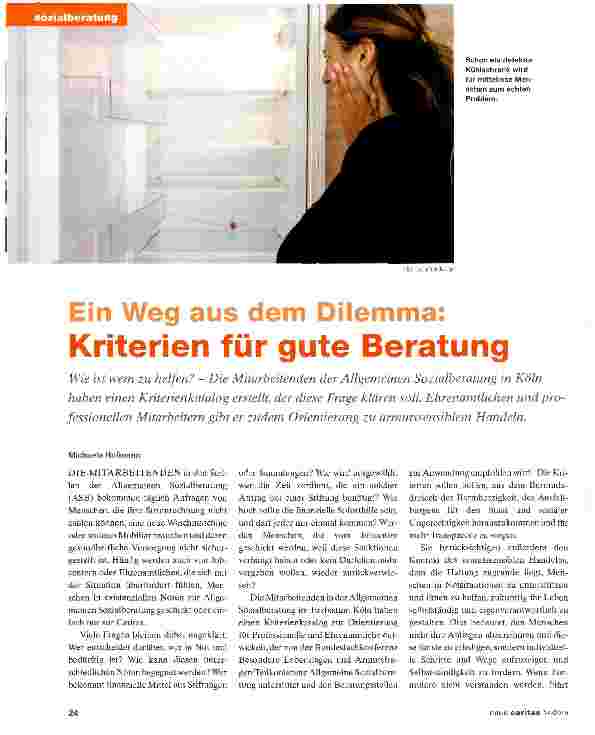Vorschauseite 1: Ein Weg aus dem Dilemma: Kriterien für gute Beratung