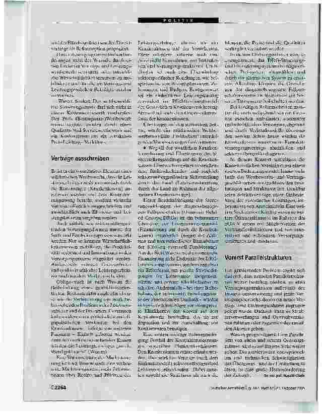 Vorschauseite 2: Vom Korporatismus zum WettbewerbGesundheitsökonom Jürgen Wasem: Wettbewerblicher Ordnungsrahmen hat Zukunft.