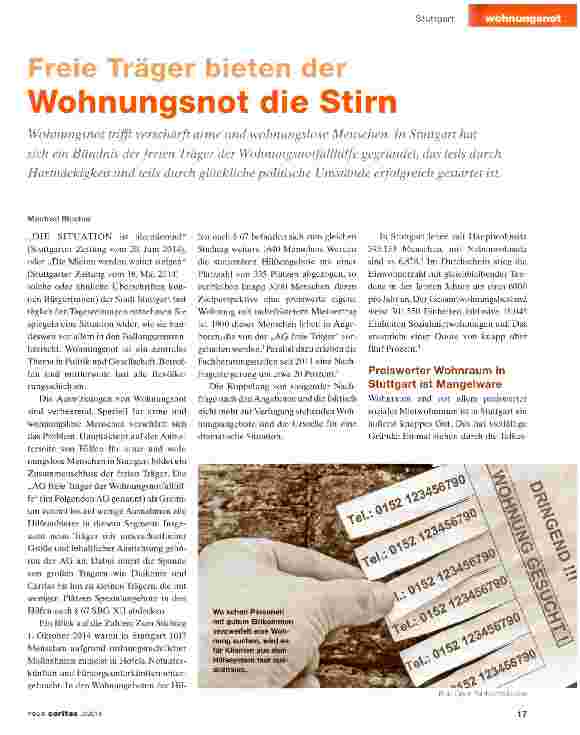 Vorschauseite 1: Freie Träger bieten der Wohnungsnot die Stirn