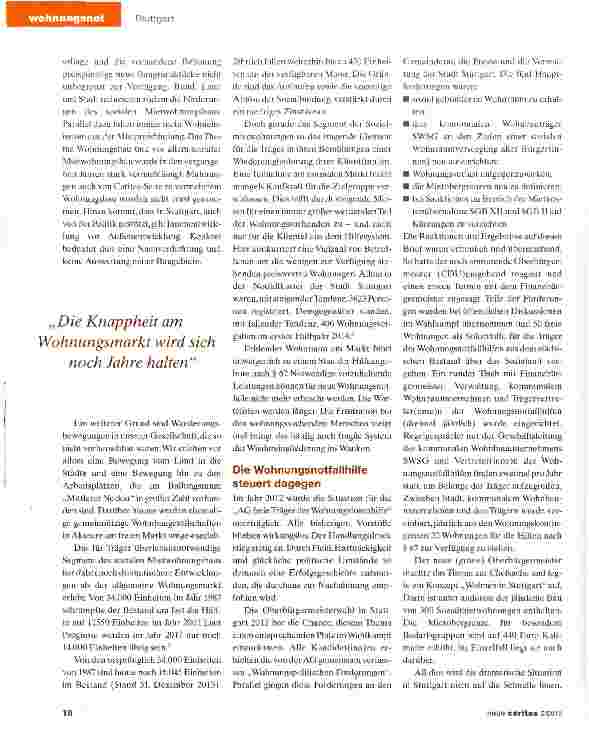 Vorschauseite 2: Freie Träger bieten der Wohnungsnot die Stirn