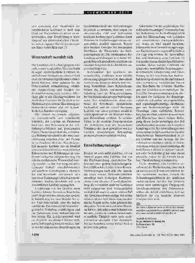 Vorschauseite 2: Arzthaftungsrecht - Die Relevanz medizinischer Leitlinien nimmt zuArzthaftungsrecht
