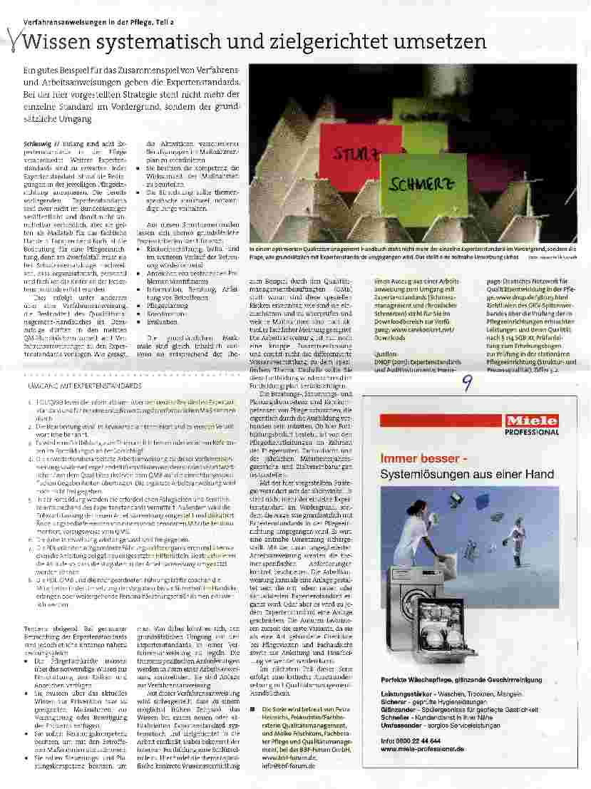 Vorschauseite 1: Verfahrensanweisungen in der Pflege, Teil 2 Wissen systematisch und zielgerichtet umsetzen