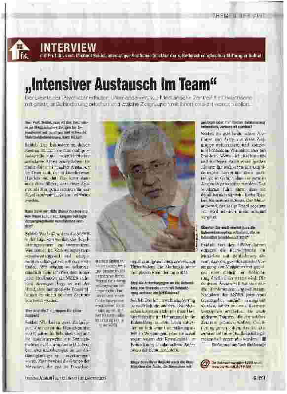 Vorschauseite 1: Intensiver Austausch im Team