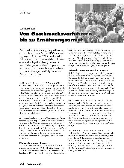 Vorschauseite 1: Von Geschmacksverführern bis zu Ernährungsarmut