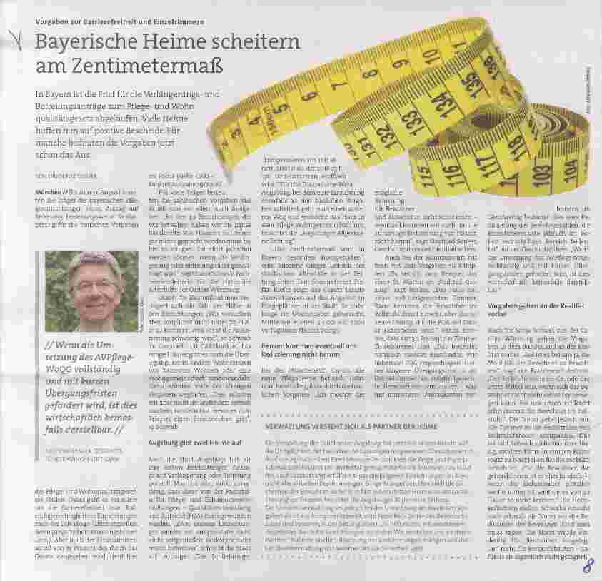 Vorschauseite 1: Bayerische Heime scheitern am Zentimetermaß