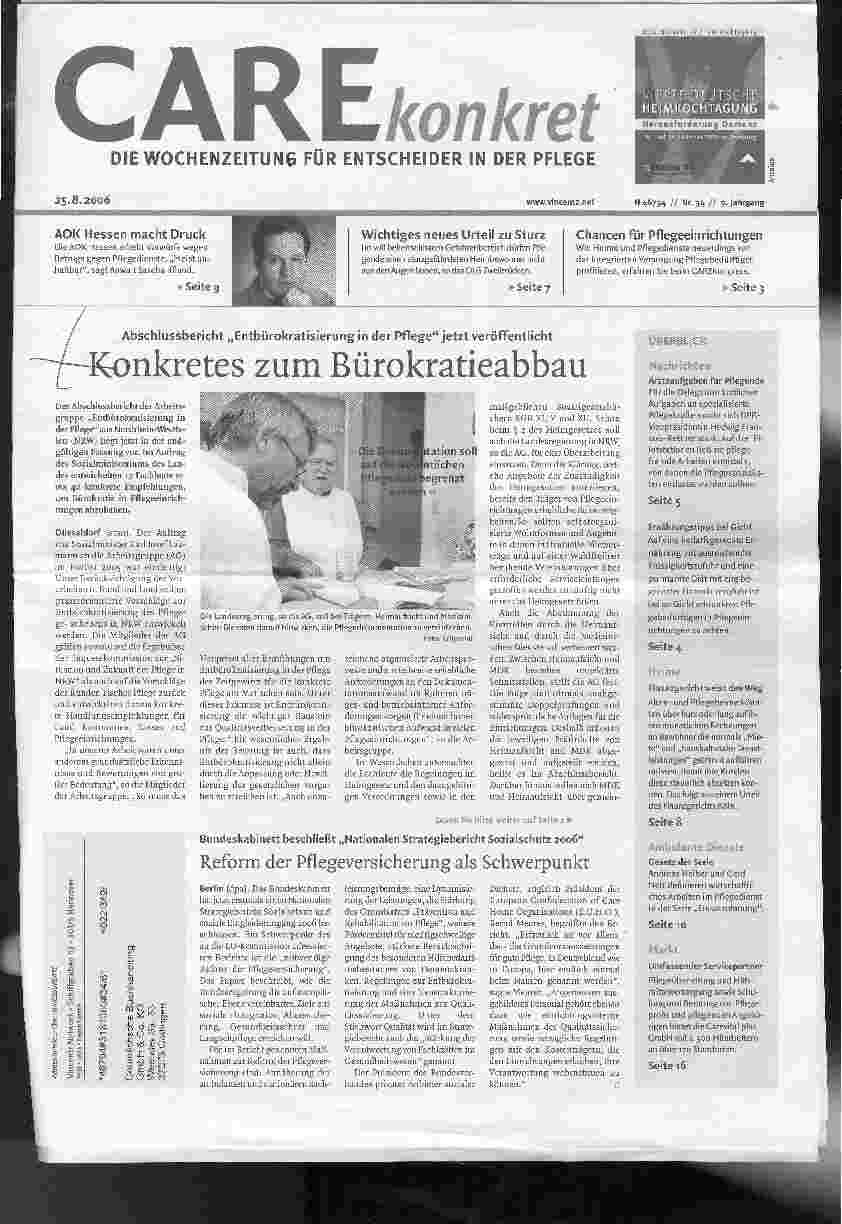 Vorschauseite 1: Konkretes zum Bürokratieabbau