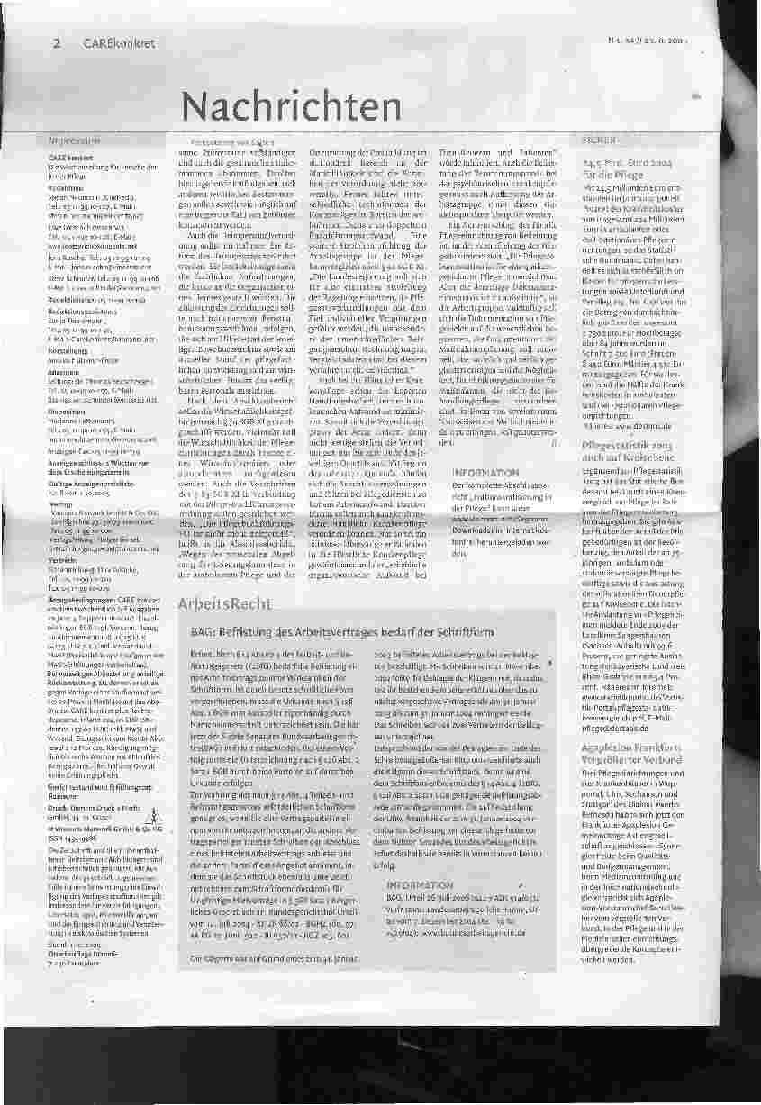 Vorschauseite 2: Konkretes zum Bürokratieabbau