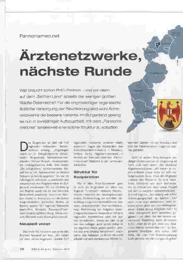 Vorschauseite 1: Ärztenetzwerke, nächste Runde