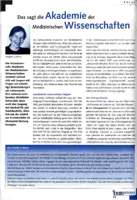 Vorschauseite 1: Das sagt die Akademie der Medizinischen Wissenschaften