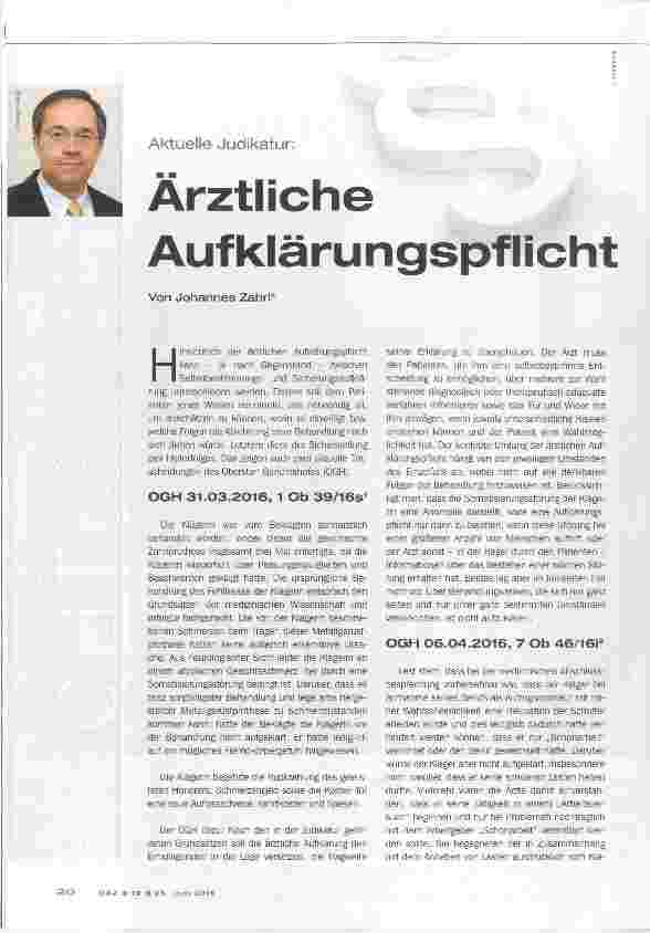Vorschauseite 1: Ärztliche Aufklärungspflicht