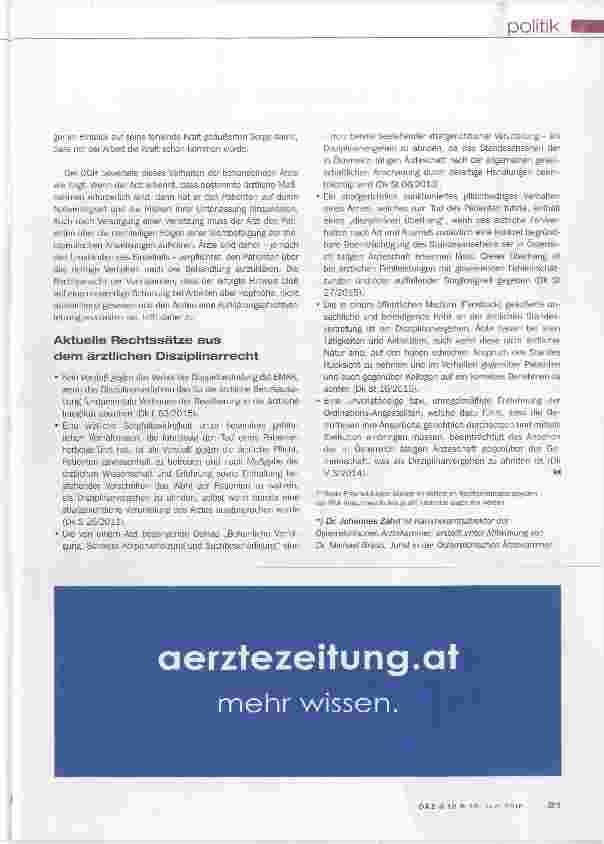 Vorschauseite 2: Ärztliche Aufklärungspflicht
