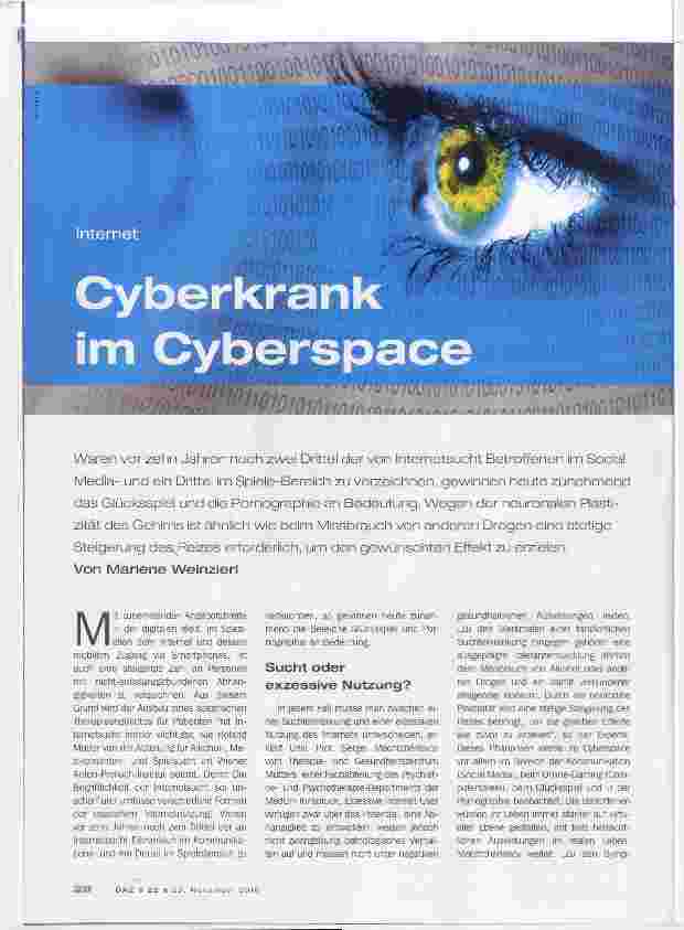 Vorschauseite 1: Cyberkrank im Cyberspace
