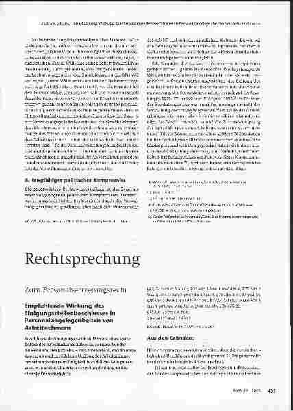 Vorschauseite 5: Zuständigkeit der Verwaltungsgerichte für Personalvertretungssachen