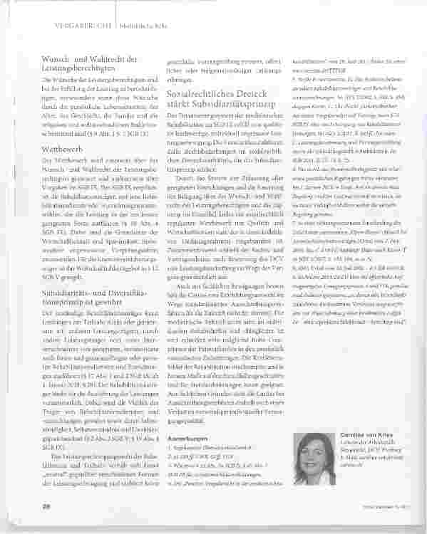 Vorschauseite 3: Die Reha gehört ins sozialrechtliche Dreieck