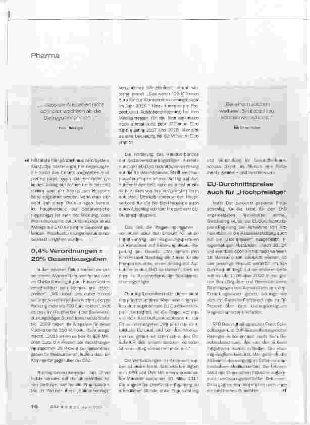 Vorschauseite 3: Arzneimittelpreise im Visier
