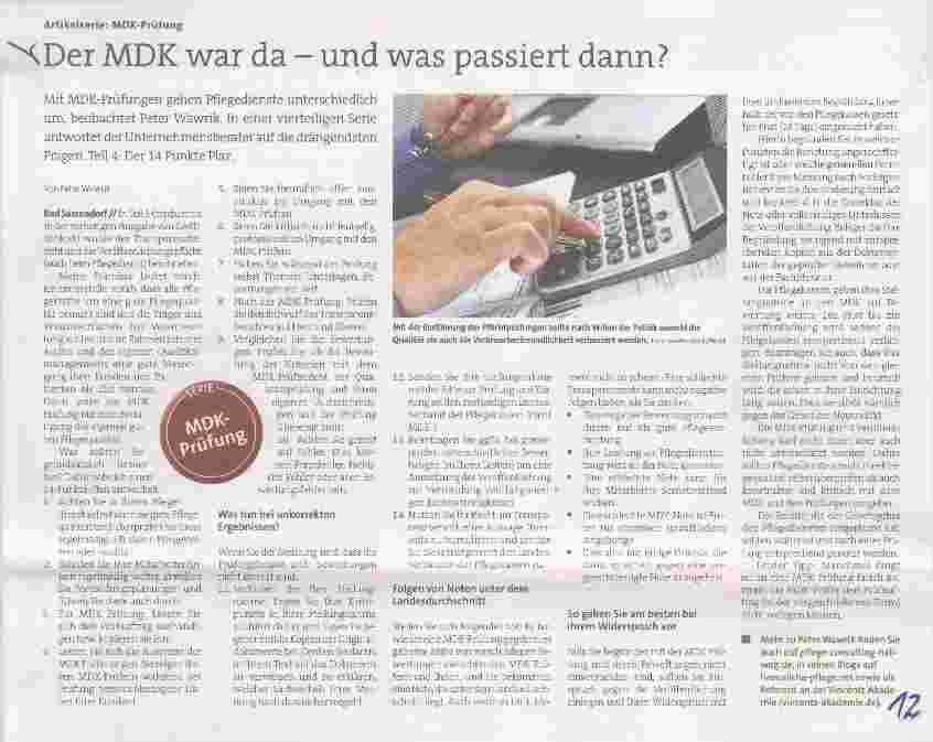 Vorschauseite 1: Der MDK war da und was passiert dann?