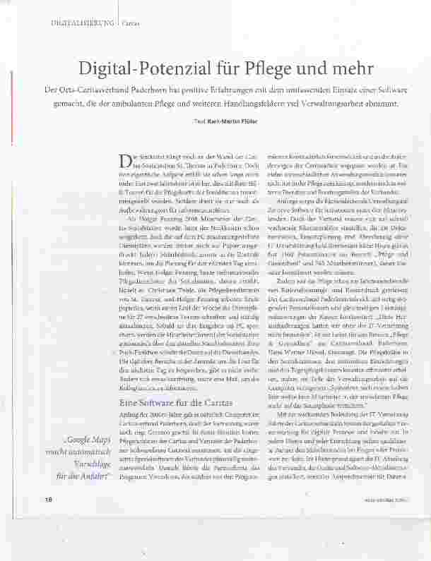 Vorschauseite 1: Digital-Potenzial für Pflege und mehr