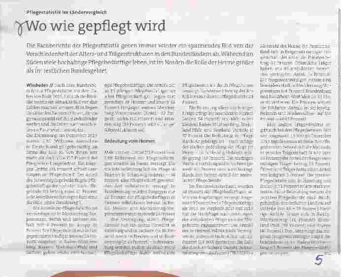Vorschauseite 1: Wo wie gepflegt wird