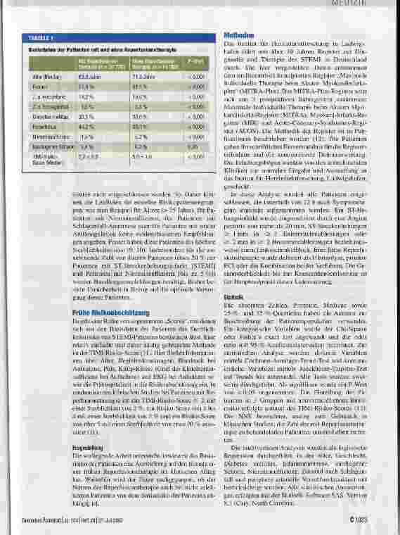 Vorschauseite 2: Frühe Reperfusionstherapie beim Myokardinfarkt im klinischen Alltag