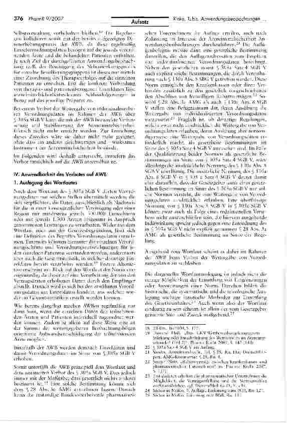 Vorschauseite 3: Die Anwendungsbeobachtungen im Lichte des GKV-WSG