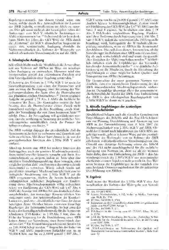 Vorschauseite 5: Die Anwendungsbeobachtungen im Lichte des GKV-WSG