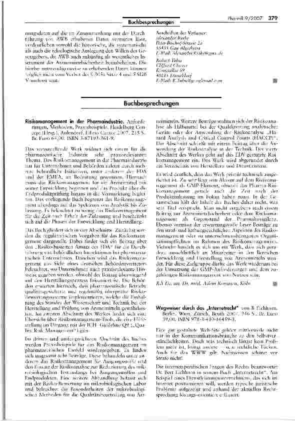 Vorschauseite 6: Die Anwendungsbeobachtungen im Lichte des GKV-WSG