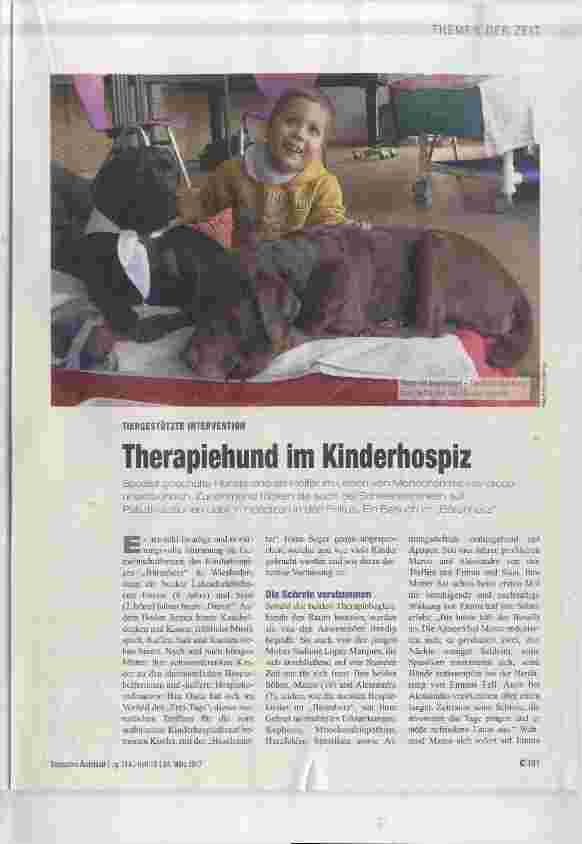 Vorschauseite 1: Therapiehund im Kinderhospiz
