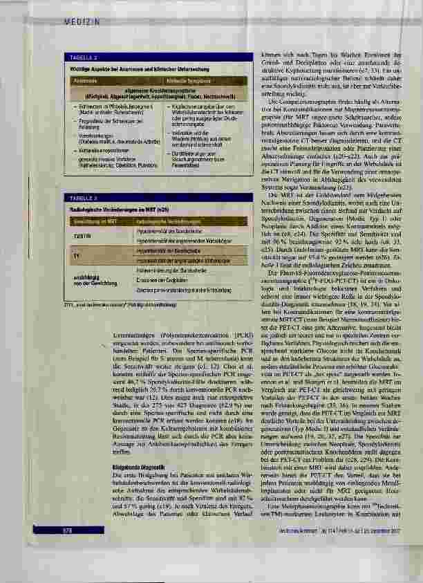 Vorschauseite 4: Spondylodiszitis: Diagnostik und Therapieoptionen