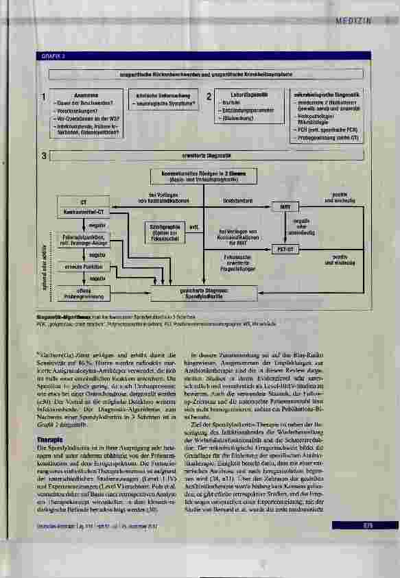 Vorschauseite 5: Spondylodiszitis: Diagnostik und Therapieoptionen