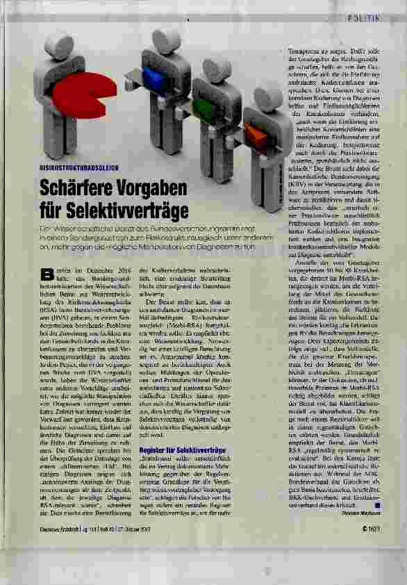 Vorschauseite 1: Schärfere Vorgaben für Selektiwerträge