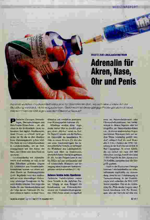 Vorschauseite 1: Adrenalin für Akren, Nase, Ohr und Penis