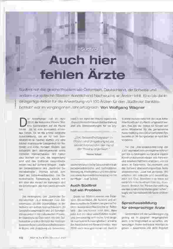Vorschauseite 1: Auch hier fehlen Ärzte