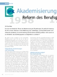 Vorschauseite 1: Akademisierung und Berufsgesetz: Reform des Berufsgesetzes der Physiotherapie