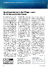 Vorschauseite 1: Sprachassistenten in der Pflege – wenn Siri & Alexa aufs Wort hören