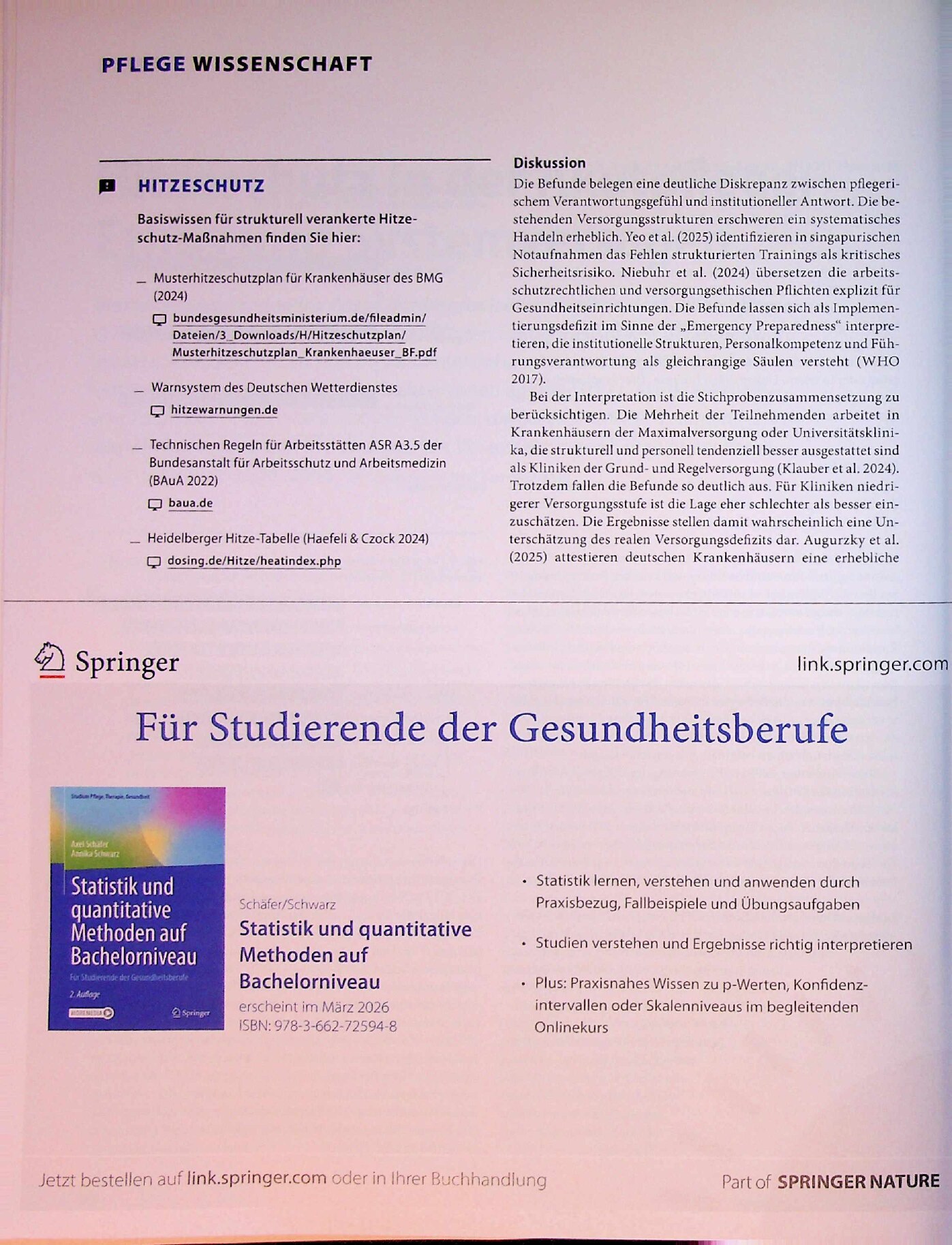 Vorschauseite 3: Hitzeschutz in der Akutpflege: Ethos und Systemversagen