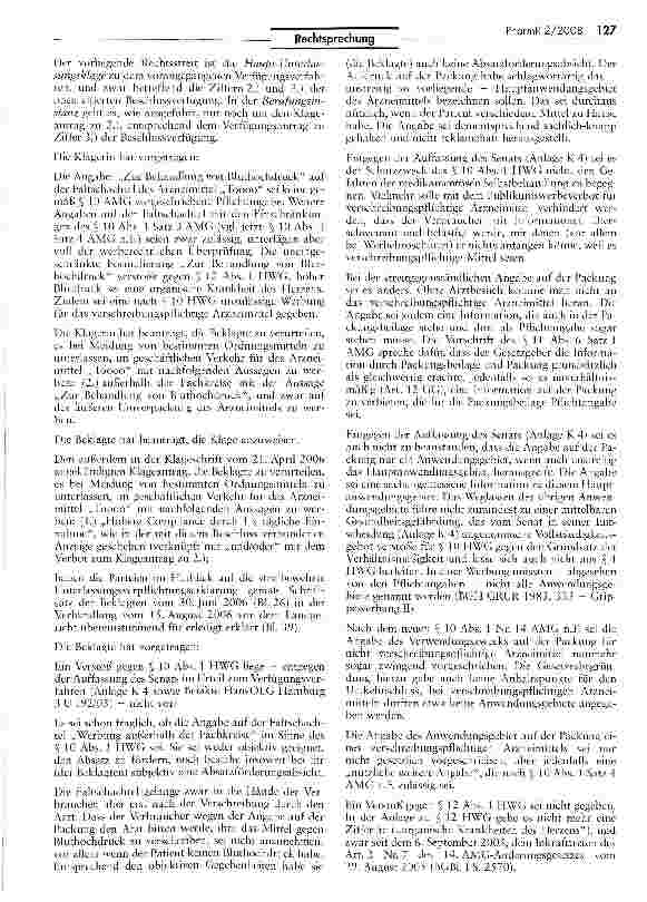Vorschauseite 2: Der Hinweis „Zur Behandlung von Bluthochdruck auf der Faltschachtel eines Arzneimittels widerspricht nicht der Fachinformation