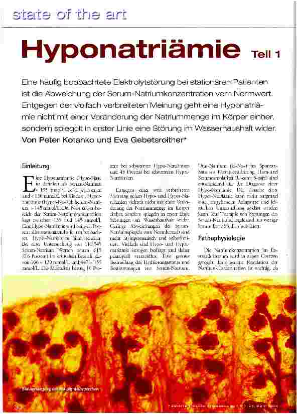 Vorschauseite 1: Hyponatriämie