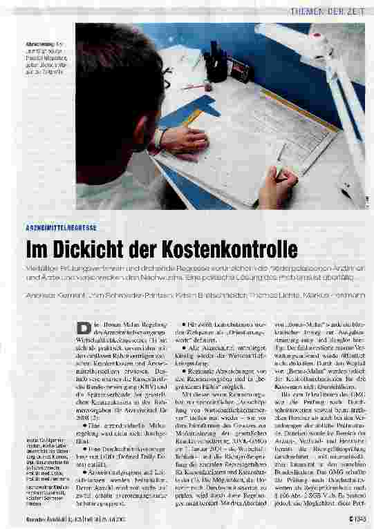 Vorschauseite 1: Im Dickicht der Kostenkontrolle