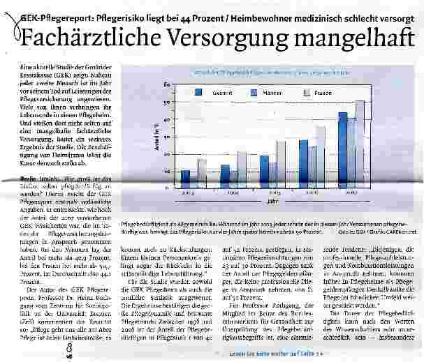 Vorschauseite 1: Fachärztliche Versorgung mangelhaft