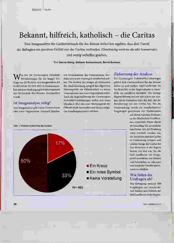 Vorschauseite 1: Bekannt, hilfreich, katholisch die Caritas