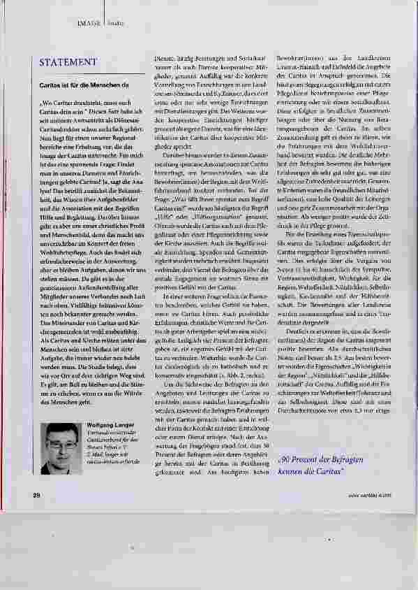 Vorschauseite 3: Bekannt, hilfreich, katholisch die Caritas