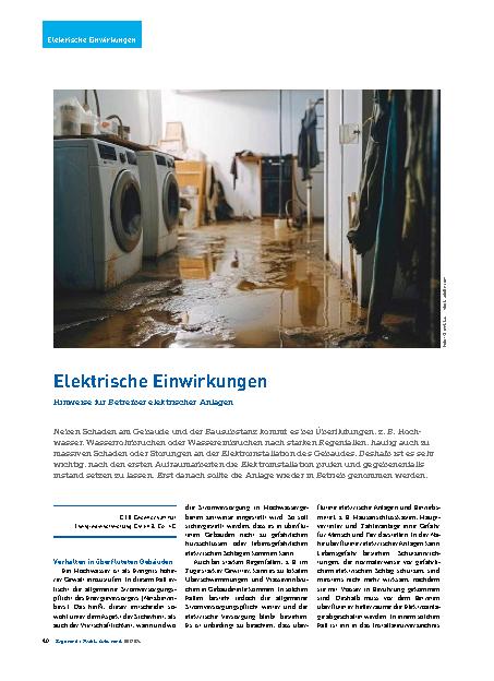 Vorschauseite 1: Elektrische Einwirkungen Hinweise für Betreiber elektrischer Anlagen