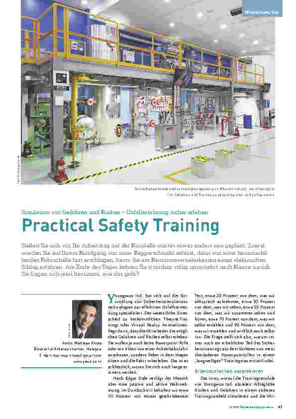 Vorschauseite 1: Simulation von Gefahren und Risiken – Unfallerfahrung sicher erleben. Praktisches Sicherheitstraining.