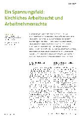 Vorschauseite 1: Ein Spannungsfeld: Kirchliches Arbeitsrecht und Arbeitnehmerrechte