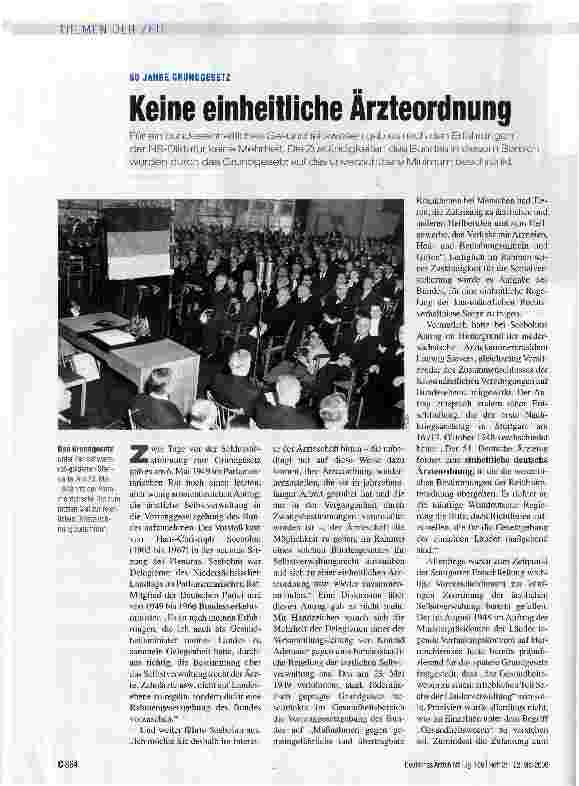 Vorschauseite 1: Keine einheitliche Ärzteordnung